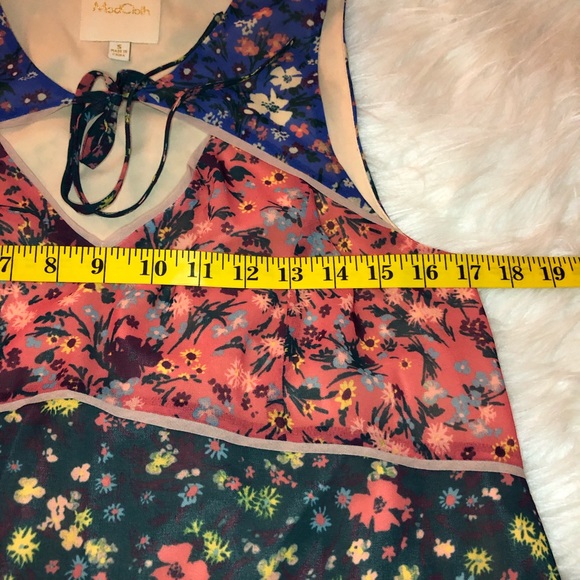 ❌SOLD❌ModCloth Floral Striped Front Tie Collar - Picture 3 of 7